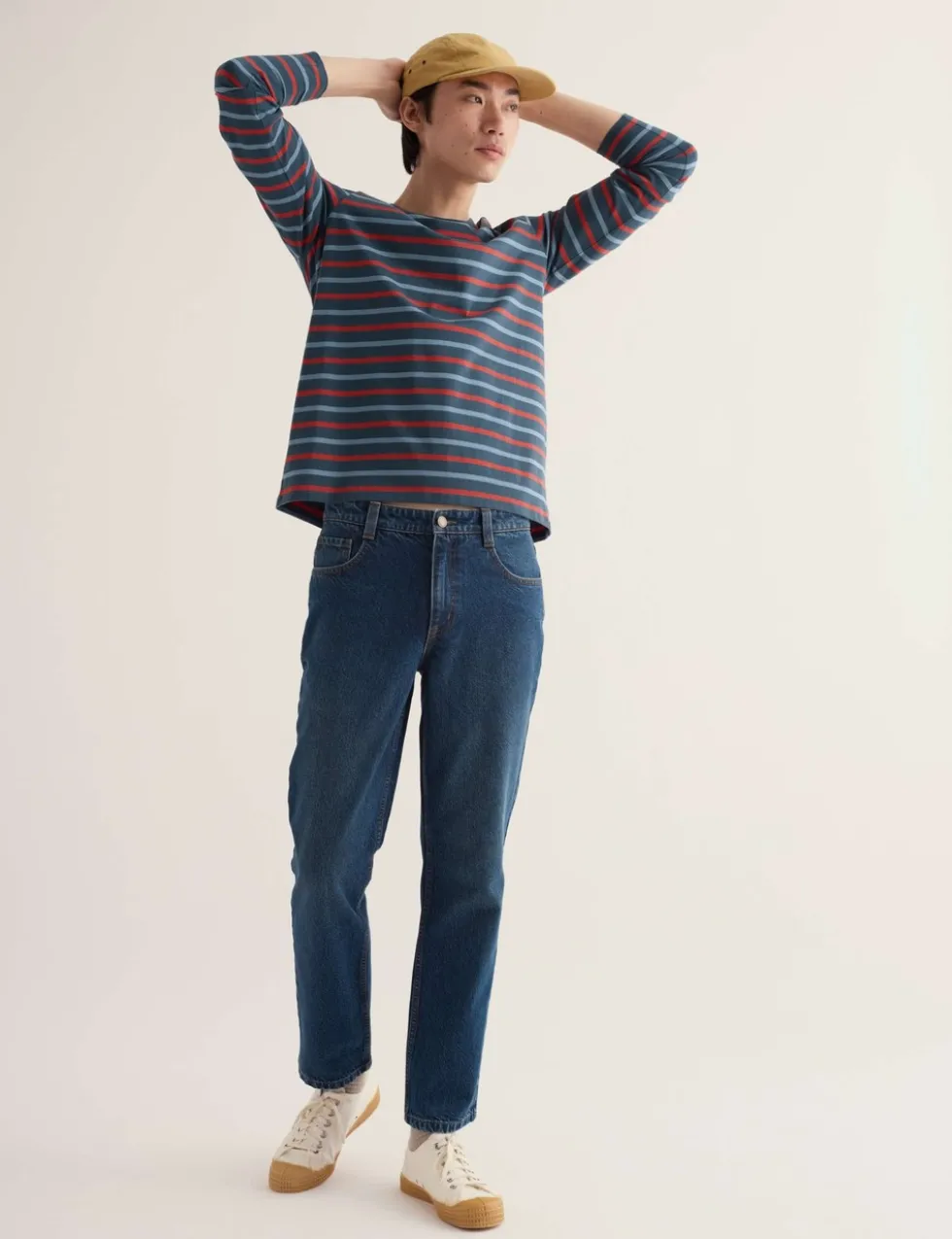 Pure Cotton Denim Straight Leg Jeans