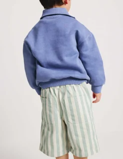 Pure Cotton Denim Striped Shorts (2-8 Yrs)