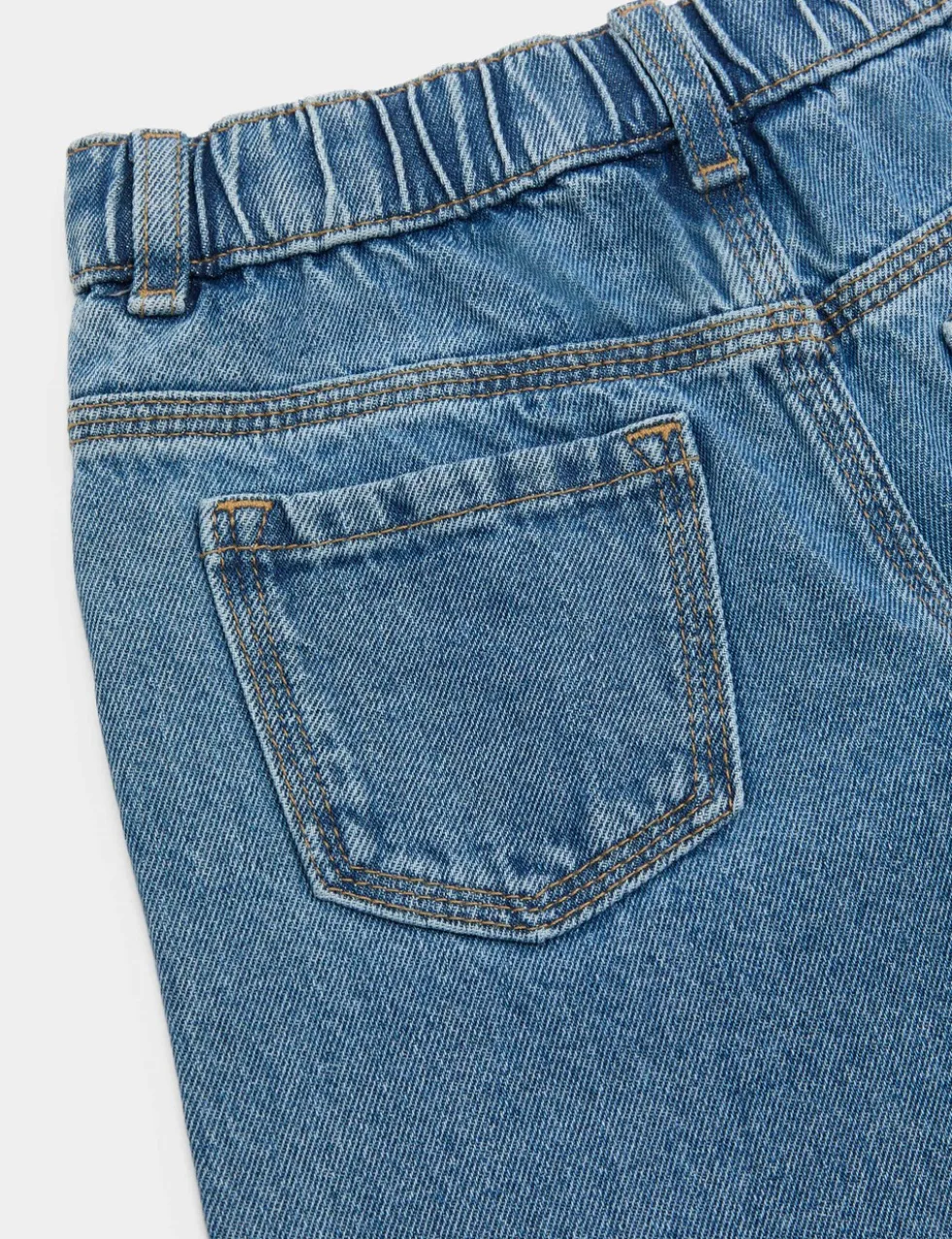 Pure Cotton Denim Turn Up Jeans (2-10 Yrs)