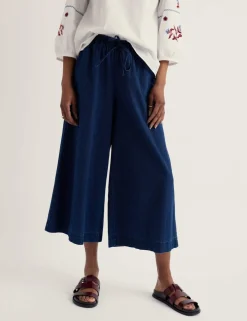 Pure Cotton Denim Wide Leg Culottes