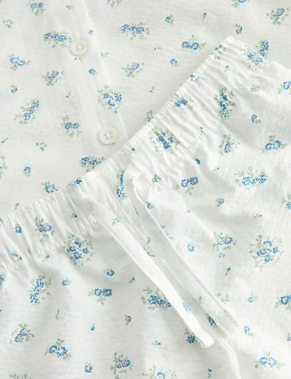 Pure Cotton Ditsy Floral Seersucker Pyjamas (1-8 Yrs)