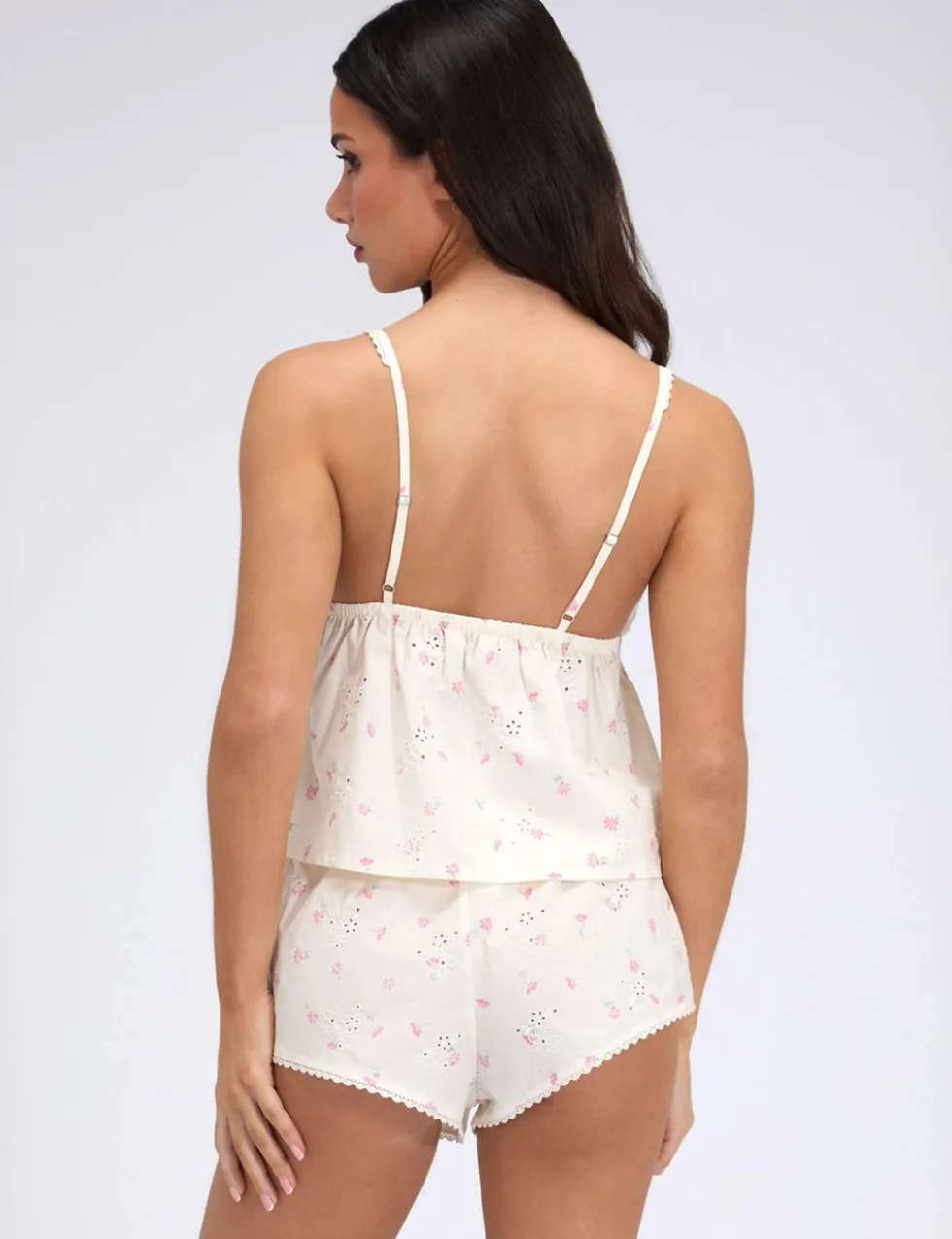 Pure Cotton Ditsy Floral Cami Shortie Set