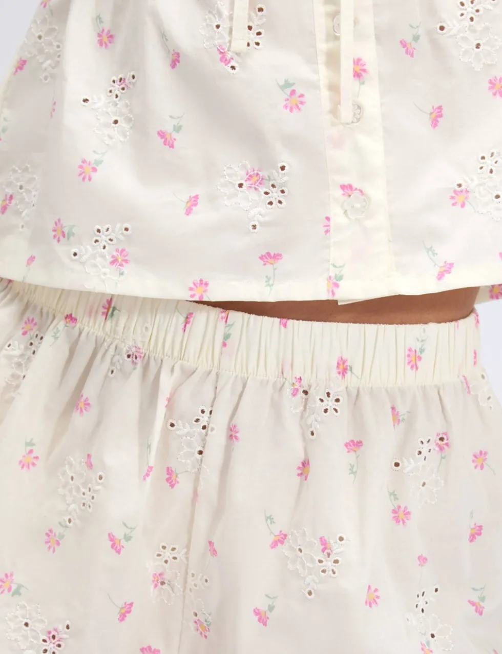 Pure Cotton Ditsy Floral Cami Shortie Set