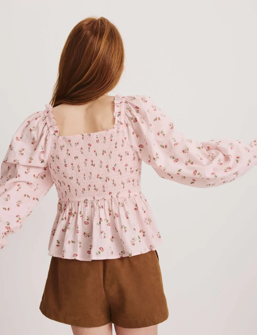 Pure Cotton Ditsy Floral Top (6-16 Yrs)
