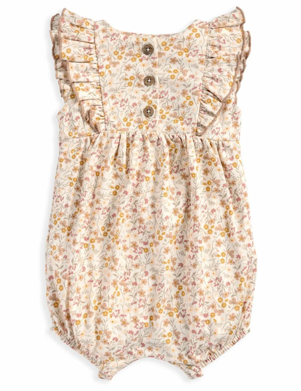 Pure Cotton Ditsy Print Shortie Romper (0-12 Mths)