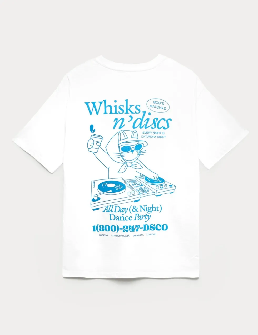 Pure Cotton DJ Cat Graphic T-Shirt (6-16 Yrs)