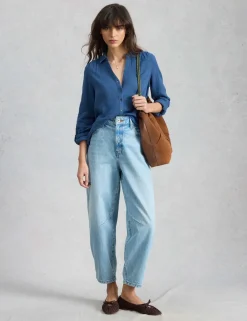 Pure Cotton Double Cloth Collared Shirt