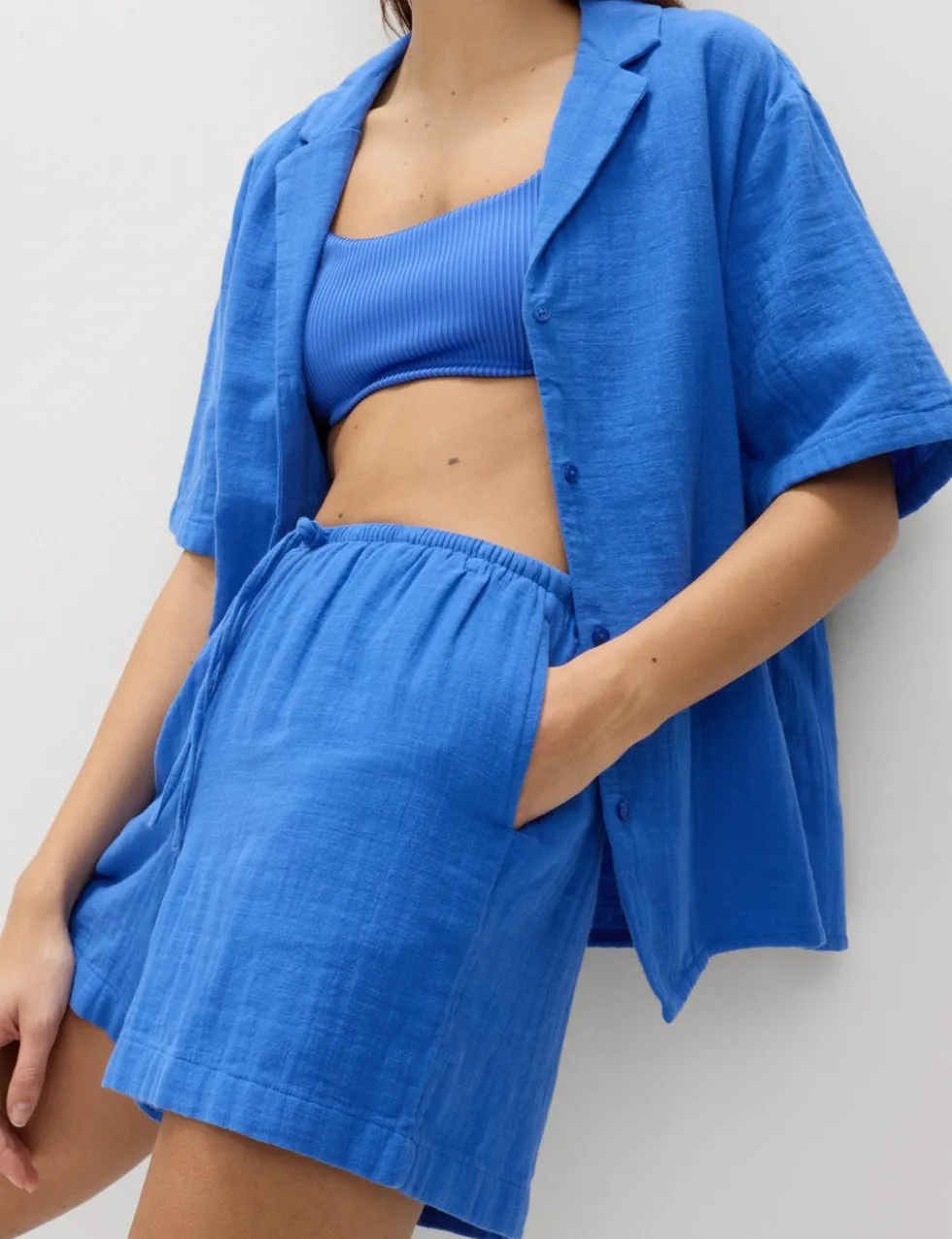Pure Cotton Double Cloth Shorts