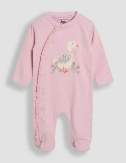 Pure Cotton Duck Appliqué Sleepsuit (Newborn - 12 Mths)
