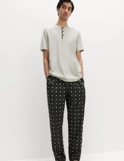 Pure Cotton Eid Printed Henley Pyjama Set