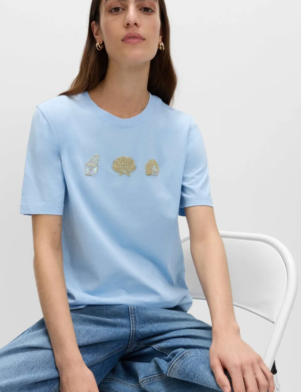 Pure Cotton Embellished T-Shirt