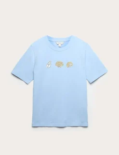 Pure Cotton Embellished T-Shirt