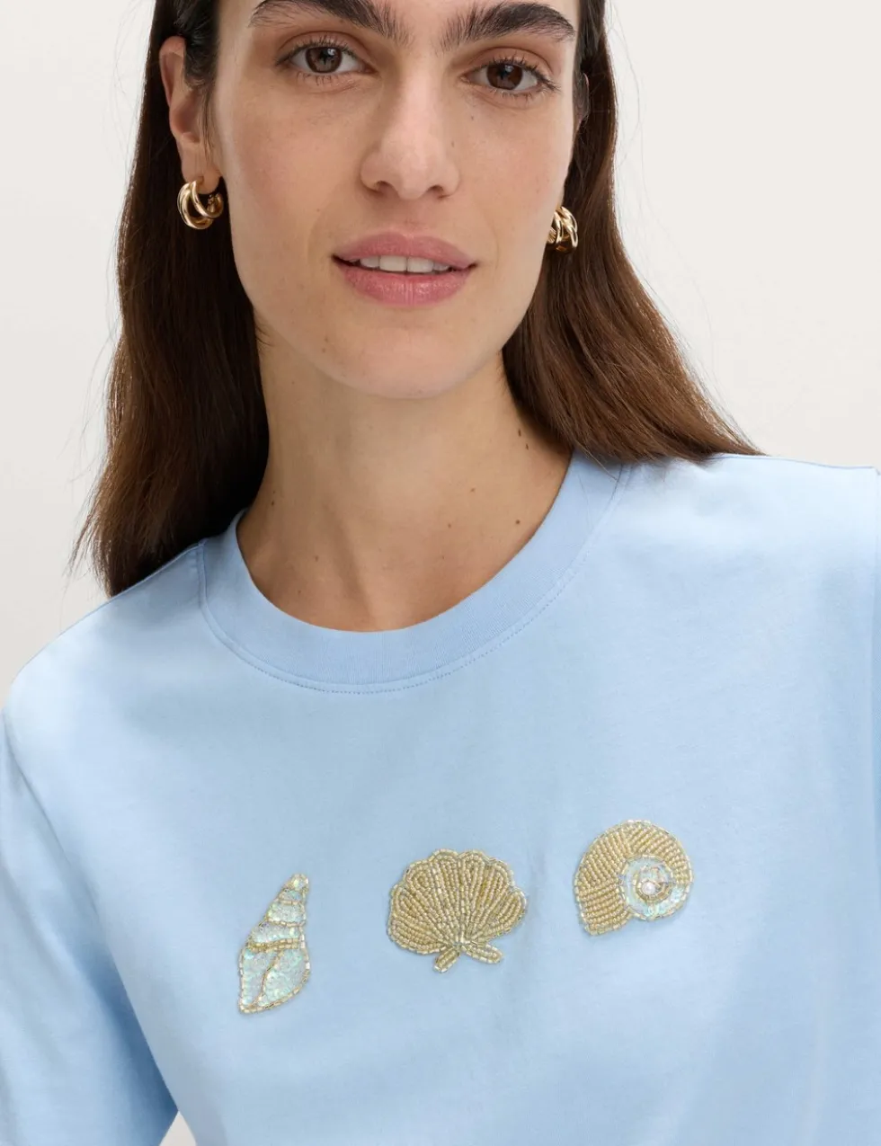 Pure Cotton Embellished T-Shirt