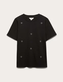 Pure Cotton Embellished T-Shirt