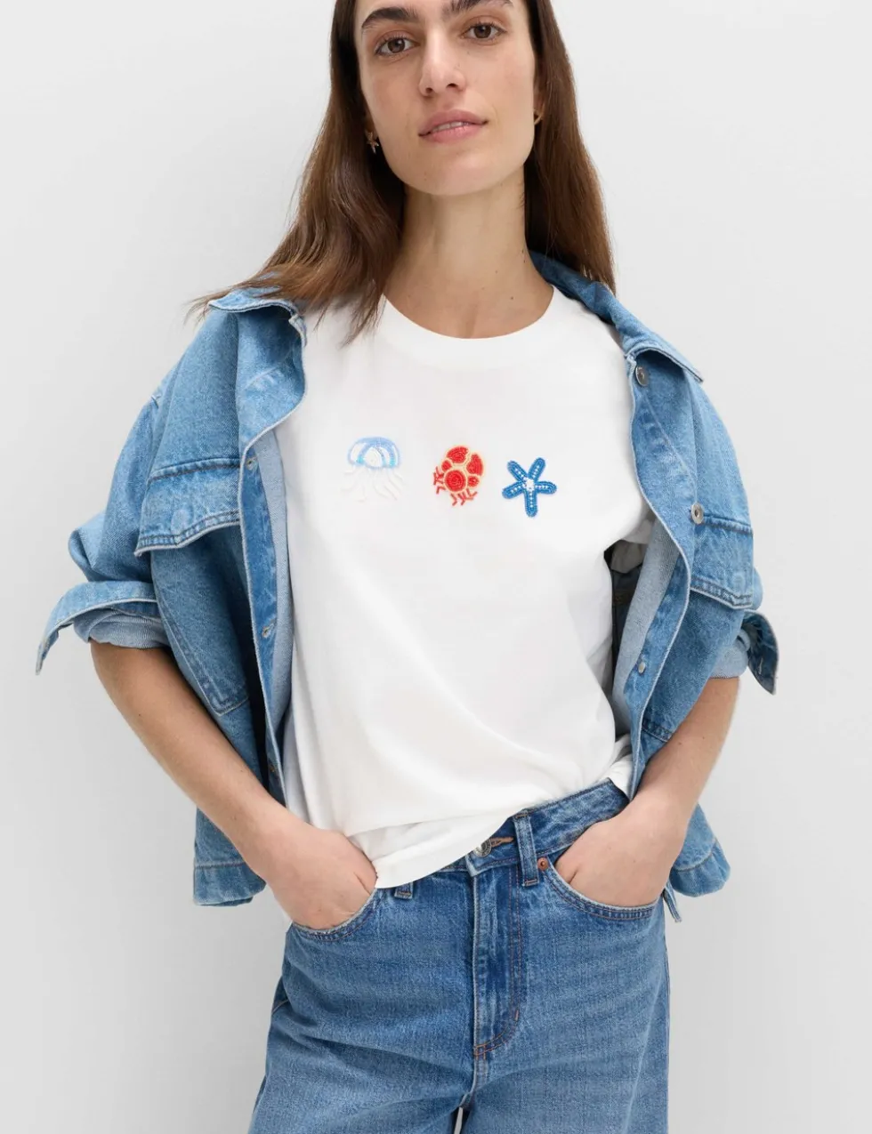 Pure Cotton Embellished T-Shirt