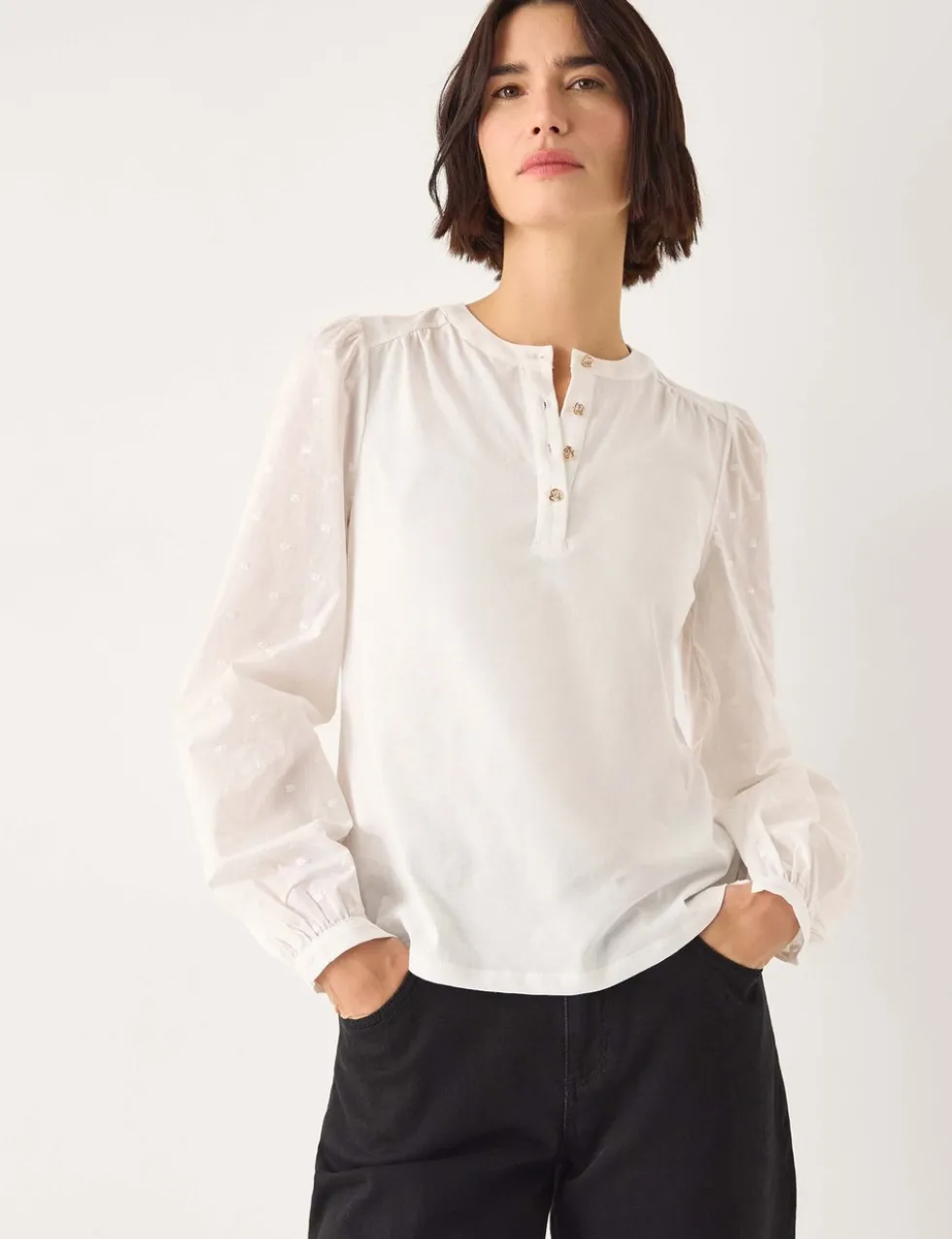 Pure Cotton Embroidered Blouse