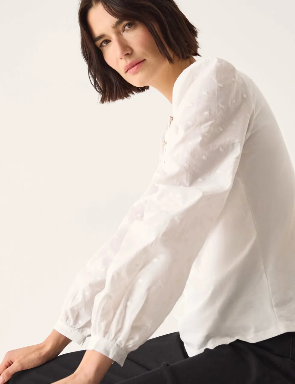 Pure Cotton Embroidered Blouse