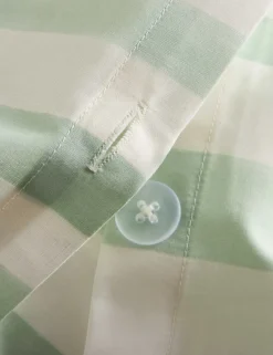 Pure Cotton Embroidered Bow Striped Bedding Set