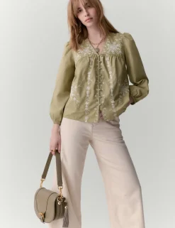 Pure Cotton Embroidered Blouse