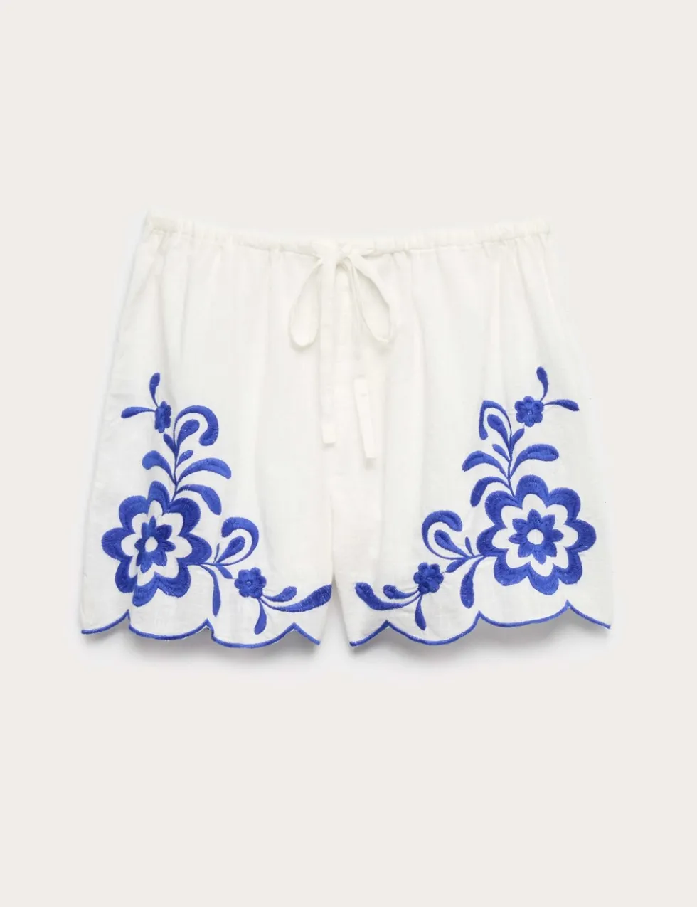 Pure Cotton Embroidered Beach Shorts