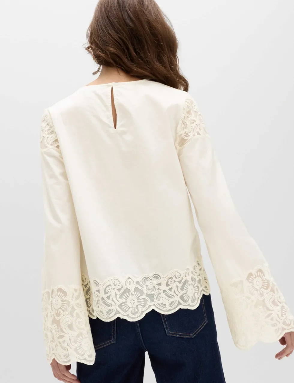 Pure Cotton Embroidered Cutwork Top
