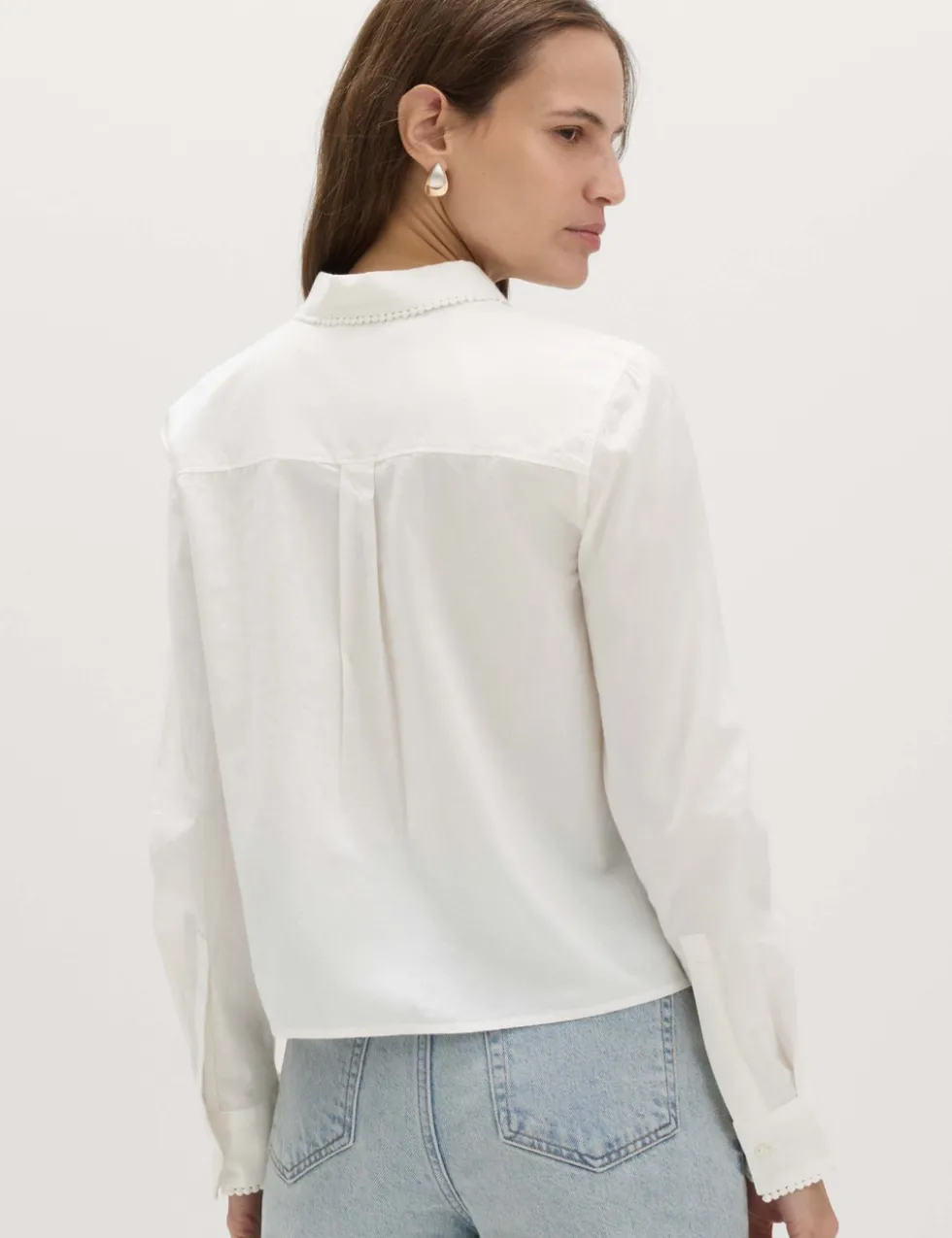 Pure Cotton Embroidered Collared Shirt