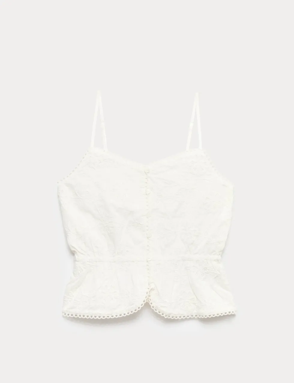Pure Cotton Embroidered Cami Top (6-16 Yrs)