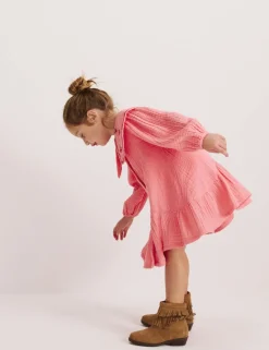 Pure Cotton Embroidered Collar Dress (1-8 Yrs)