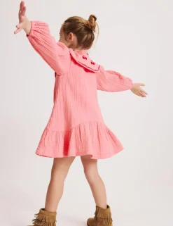 Pure Cotton Embroidered Collar Dress (1-8 Yrs)