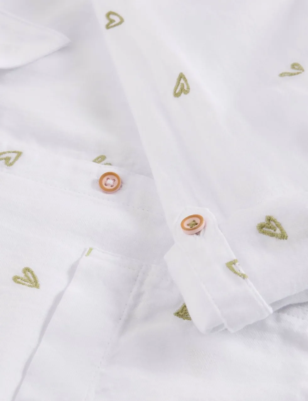 Pure Cotton Embroidered Collared Shirt