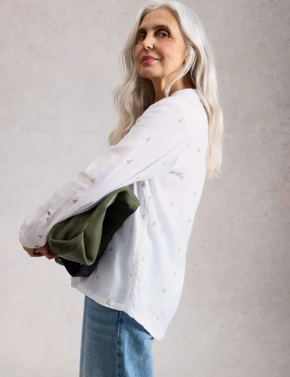 Pure Cotton Embroidered Collared Shirt
