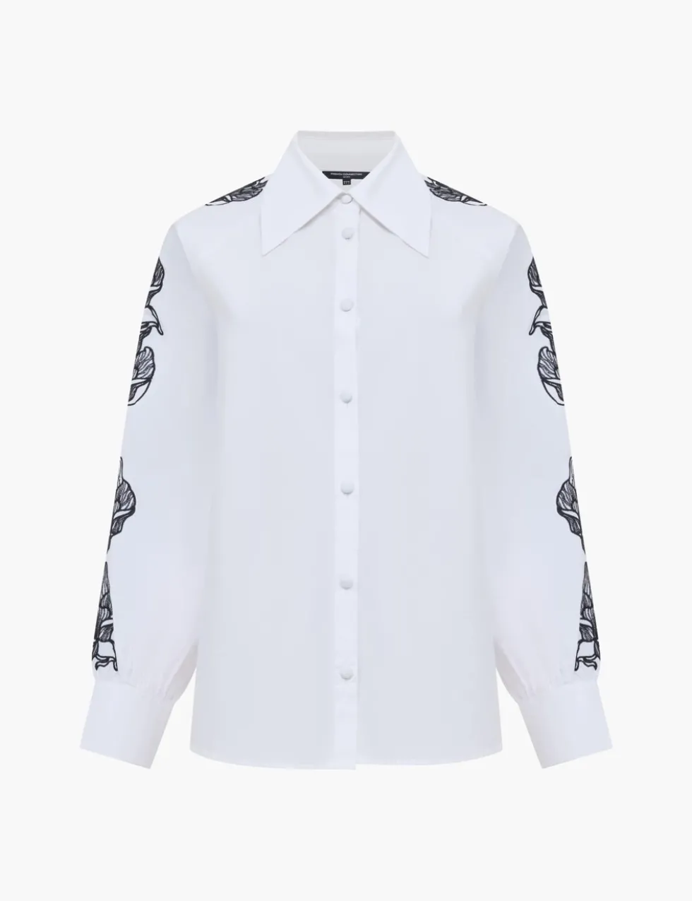 Pure Cotton Embroidered Collared Shirt