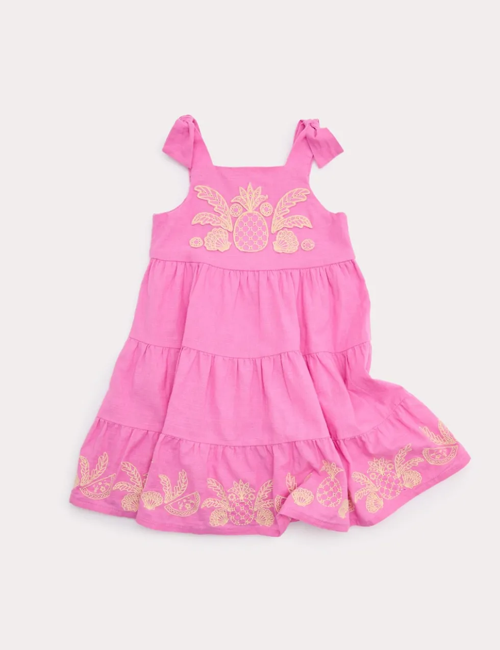 Pure Cotton Embroidered Dress (2-10 Yrs)