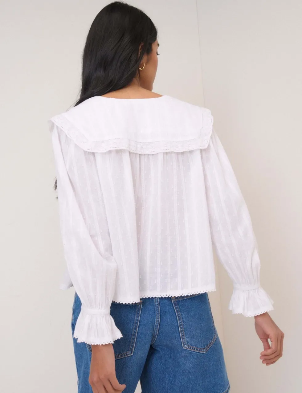 Pure Cotton Embroidered Floral Blouse