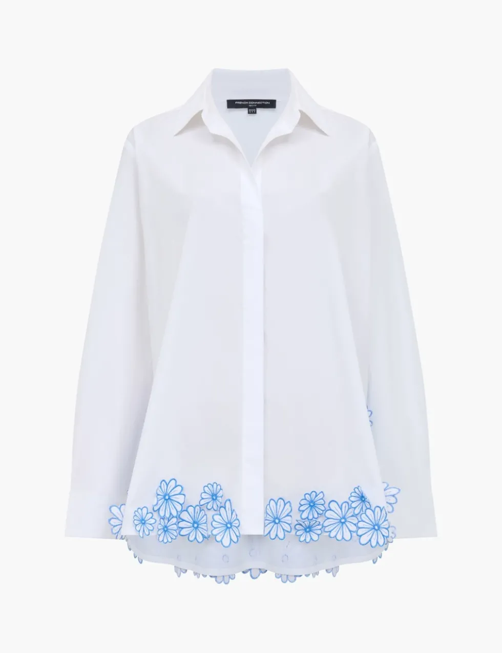 Pure Cotton Embroidered Floral Shirt
