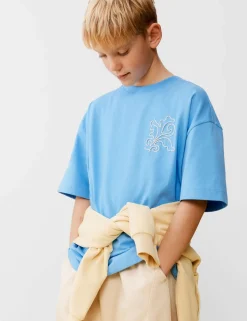 Pure Cotton Embroidered Graphic T-Shirt (6-16 Yrs)