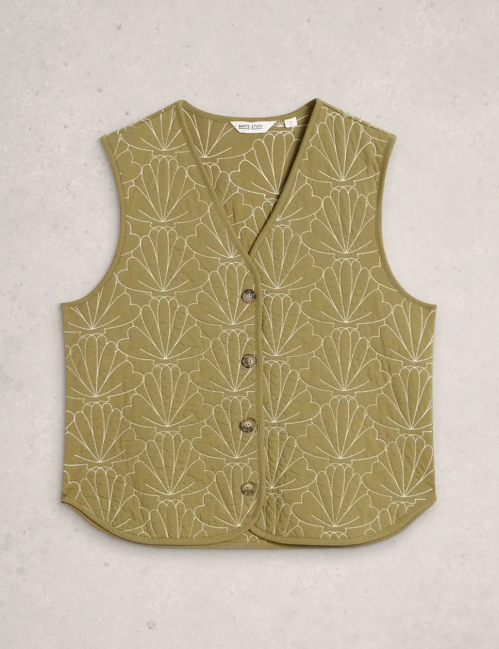 Pure Cotton Embroidered Gilet