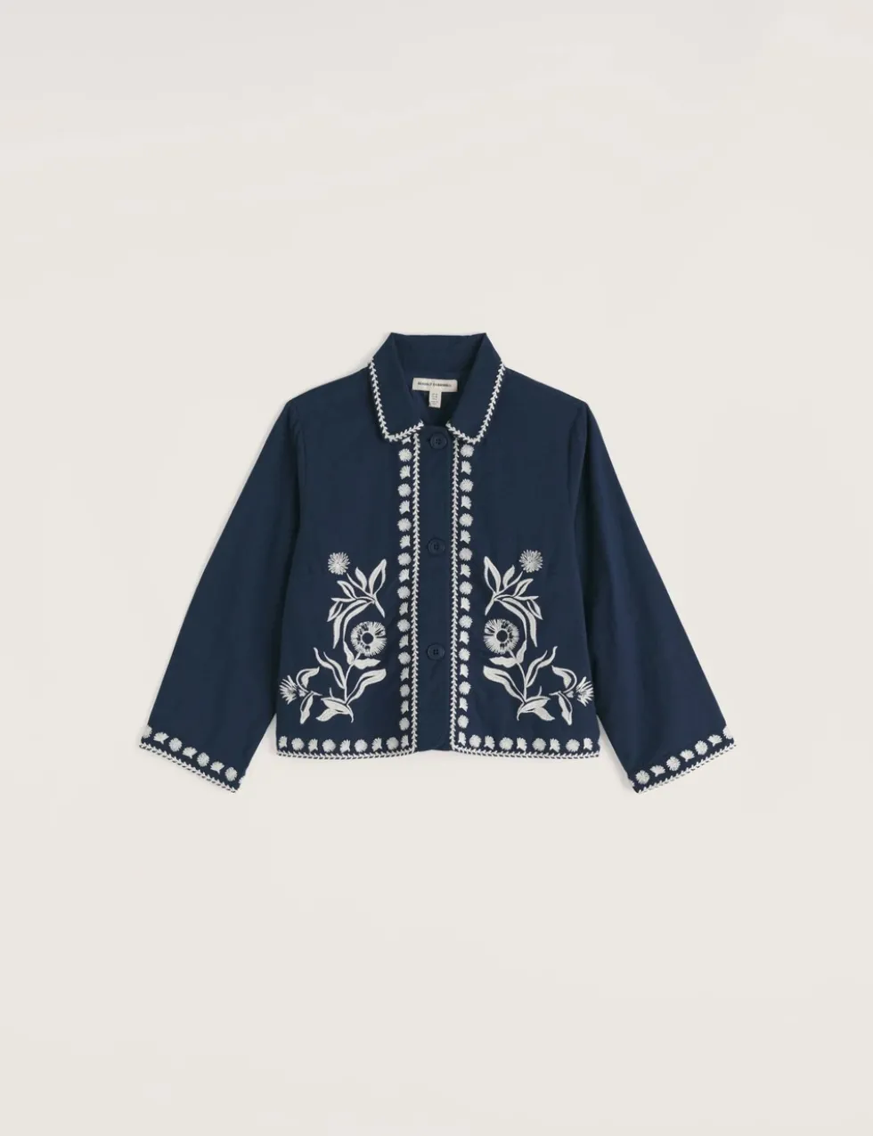 Pure Cotton Embroidered Lightweight Jacket