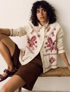 Pure Cotton Embroidered Overshirt