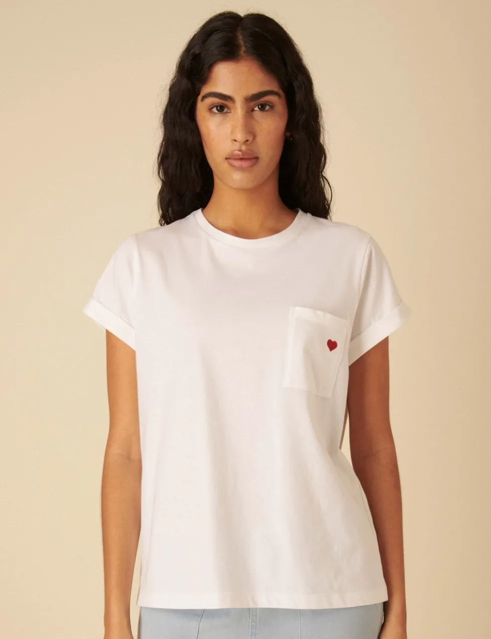 Pure Cotton Embroidered Pocket T-Shirt