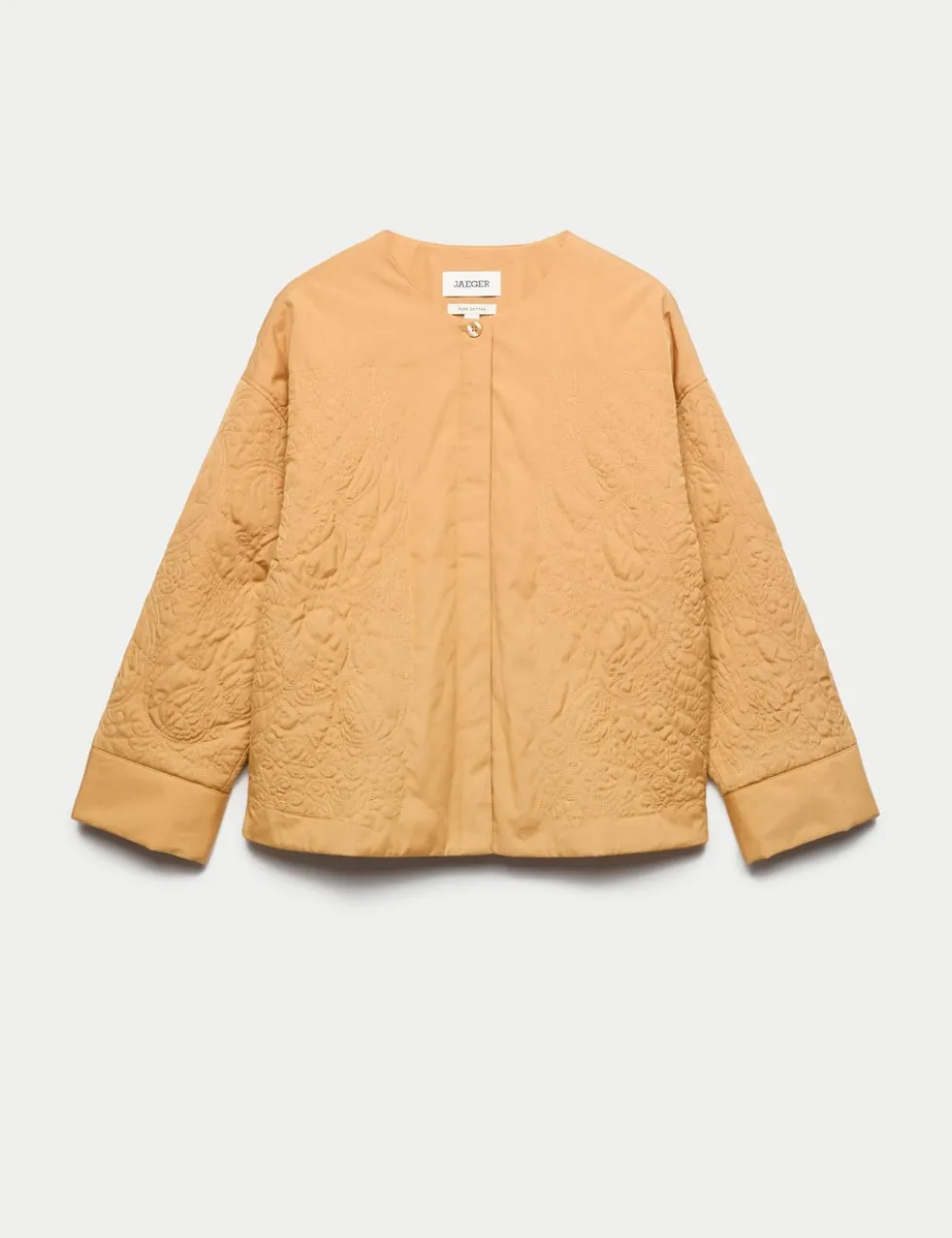 Pure Cotton Embroidered Quilted Jacket