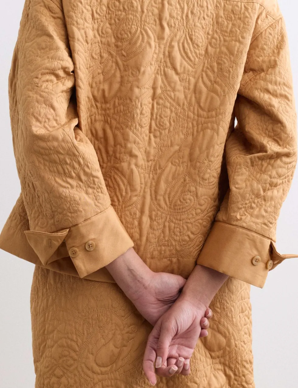 Pure Cotton Embroidered Quilted Jacket