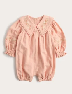 Pure Cotton Embroidered Romper (0-3 Yrs)