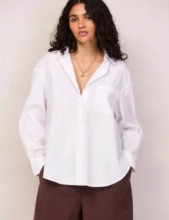 Pure Cotton Embroidered Relaxed Shirt