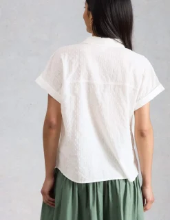 Pure Cotton Embroidered Shirt