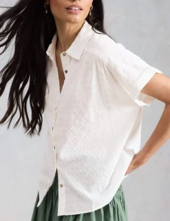 Pure Cotton Embroidered Shirt