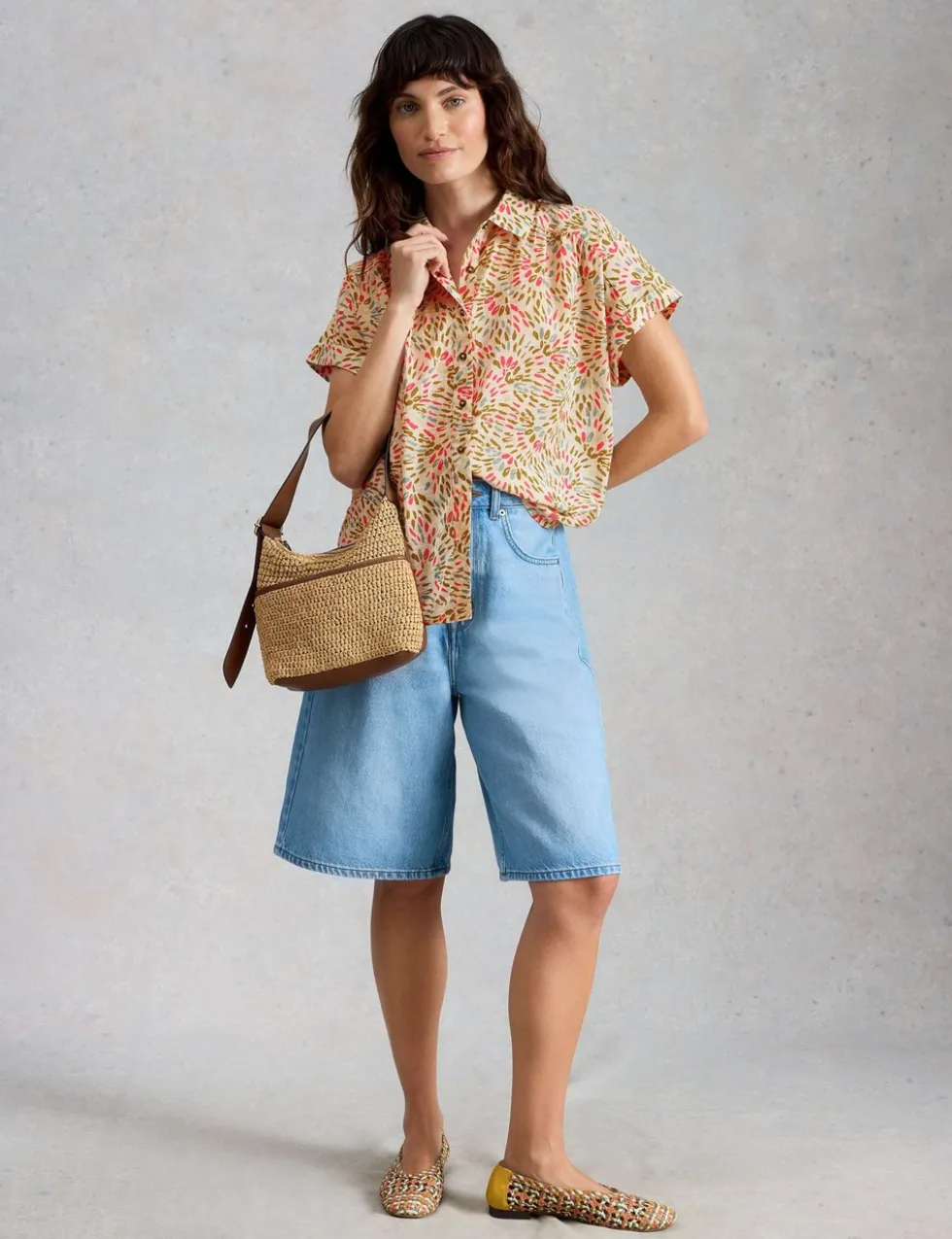 Pure Cotton Embroidered Shirt