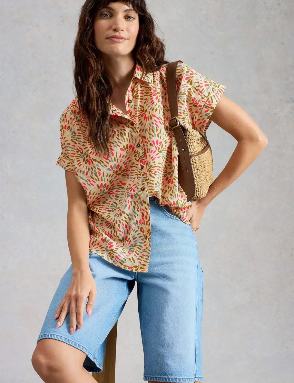 Pure Cotton Embroidered Shirt