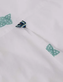 Pure Cotton Embroidered Short Sleeve Shirt
