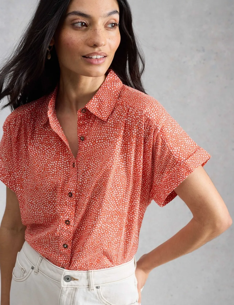 Pure Cotton Embroidered Shirt